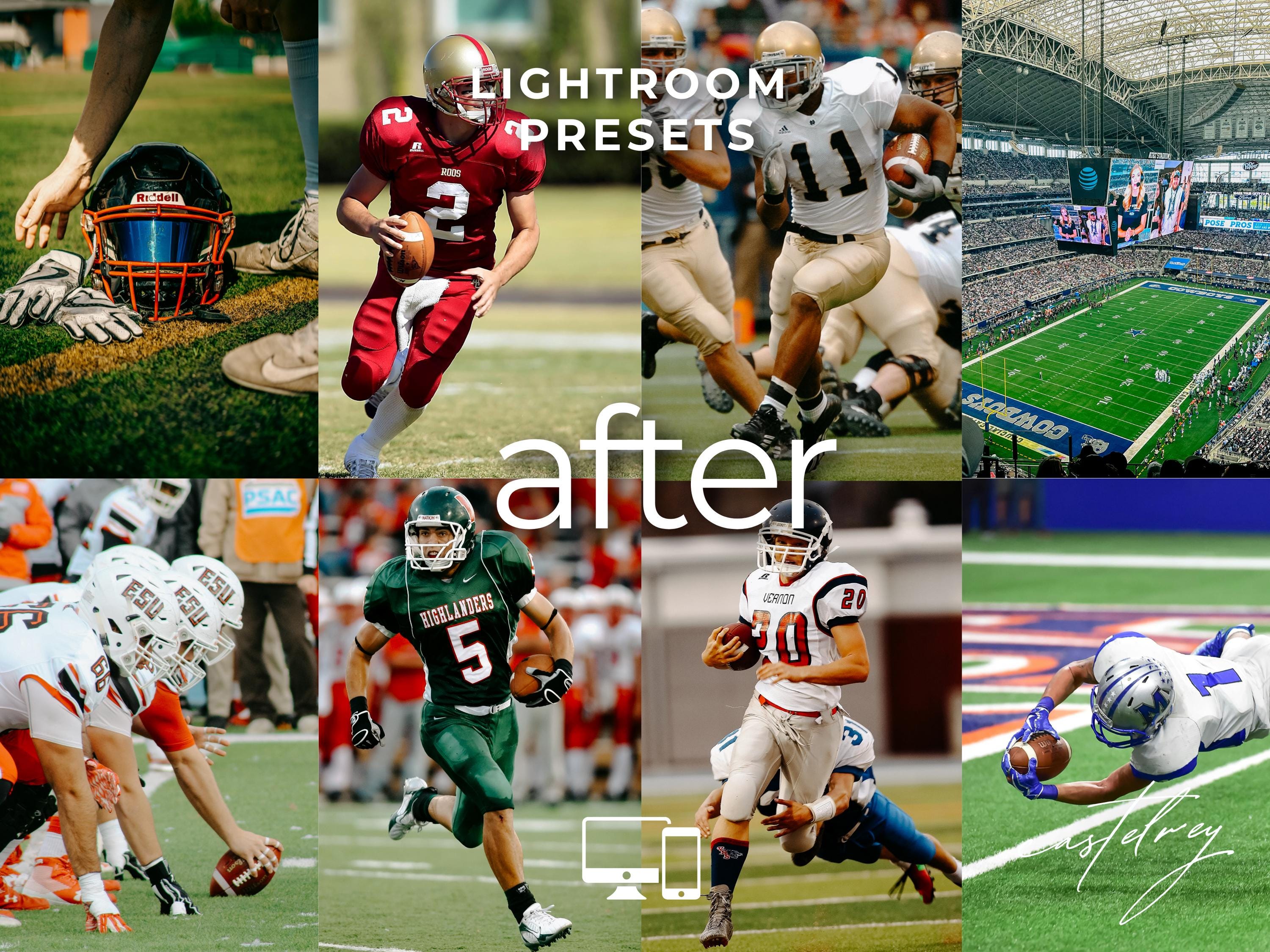FOOTBALL Mobile & Desktop Presets: Lightroom Sports and Athlete Presets ...