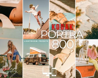 Kodak Portra 800 Lightroom Presets: Vintage Film Look, grainy filters (Mobile & Desktop)
