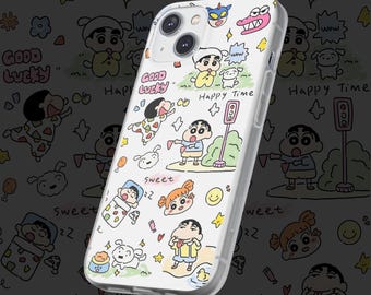 Adorable Shinchan Fanart Anime Phone Case - Fun and Stylish for Any Occasion!