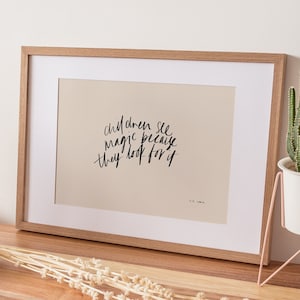 CS Lewis Quote - Minimalist Bible Wall Art Print | Hand-Lettered Print | Aesthetic Home Decor | Digital Poster Gift Idea