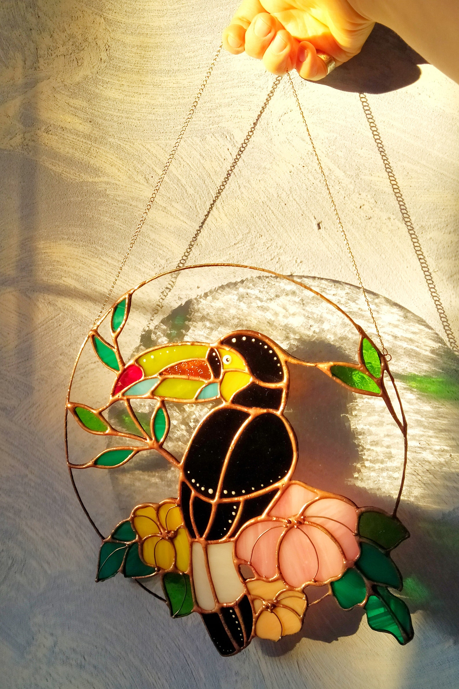 Exotic Toucan Suncatcher Stained Glass Toucan Toucan Window Etsy