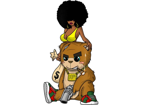Hip Hop Teddy Bear Gangster Rap Hustle Hard Get Money Png ...