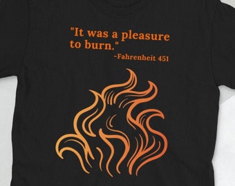 Fahrenheit 451 Shirt, Ray Bradbury, Sci-fi, Dystopian, Book, Literature, Science Fiction, Book Lover, Vintage Book, Something Wicked