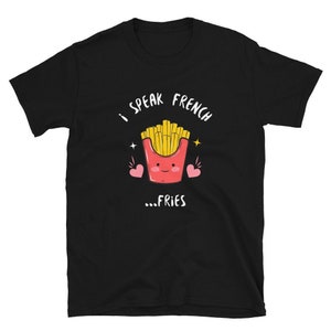 Ich spreche Pommes Tshirt, Fast Food Shirt Geschenk, Foodie Geschenke für Männer, Australisches Weihnachtsgeschenk Papa, Chips T-Shirt XXL, Pommes Liebhaber Tee