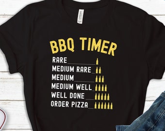 BBQ Timer T-Shirt: Funny Dad Grill Master Tee