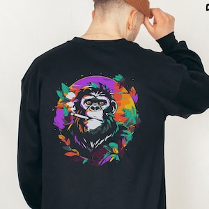 Gorilla Sweatshirt, Funny Gorilla Shirt, Gorilla Lover Hoodie, Gorilla Crewneck, Monkey Gift For Men, Gorilla Gift For Him, Primate Shirt