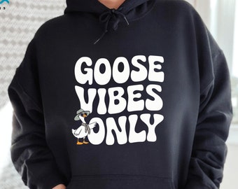 Funny Goose Hoodie, Goose Meme Sweatshirt, Silly Shirts Women, Goose Lover Crewneck Sweater, Goose Pullover Jumper, Trendy Best Friend Gift