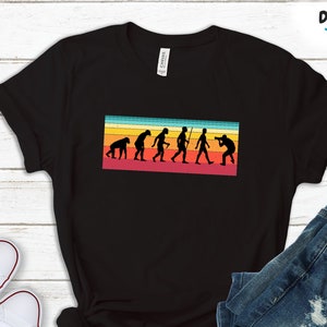 Photography Shirt, Funny Photographer Gift, Camera Lovers Sweatshirt Hoodie, Photography Evolution Tee, Thank You Gift for Photographer