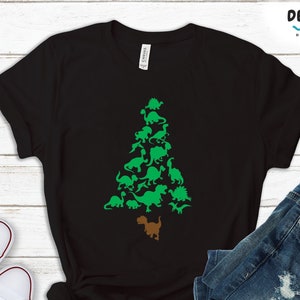 Christmas Dinosaur Tshirt, Christmas Tree Shirt, Tree Rex Sweatshirt, Christmas Dino T-shirt, Cute Christmas Sweater, Funny Top, Xmas Hoodie