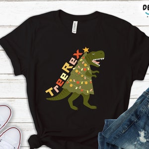 Tree Rex Shirt, Cute Christmas Dinosaur Tshirt, Merry Christmas Tee, Funny Xmas T-rex T-shirt, Tyrannosaurus Rex Holiday, Trex Sweatshirt