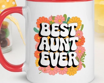 Caneca da melhor tia de todos os tempos, presente personalizado para tia, caneca da tia, caneca de café da irmã, presente da tia amiga, xícara de aniversário da melhor amiga, presente da nova tia