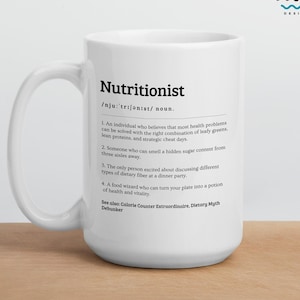 Nutritionist Gift, Personalized Nutritionist Mug, Registered Dietitian Gift, Custom Dietician Coffee Mug, Funny Dietary Specialist Gift