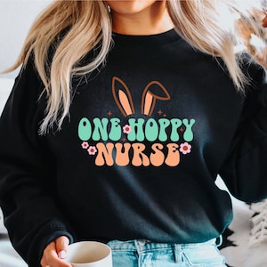 Nurse Easter Shirt, Nursing School Gift, Hip Hop Easter Bunny T-shirt, Nurse Sweatshirt, Pediatric Nurse Hoodie, Rabbit Lover Tank Top Women