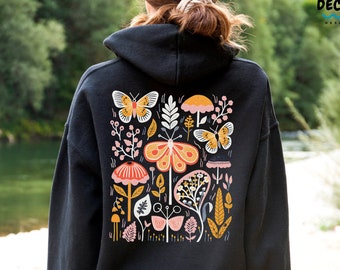 Wildflowers Hoodie, Flower Sweatshirt, Pressed Flower Shirt