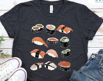 Sushi Lover Shirt, Foodie Birthday Gift, Japanese Food Lover Hoodie Funny Sushi Sweatshirt Cute Gift For Sushi Lover, Sushi Crewneck Sweater
