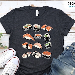 Sushi Lover Shirt, Foodie Birthday Gift, Japanese Food Lover Hoodie Funny Sushi Sweatshirt Cute Gift For Sushi Lover, Sushi Crewneck Sweater