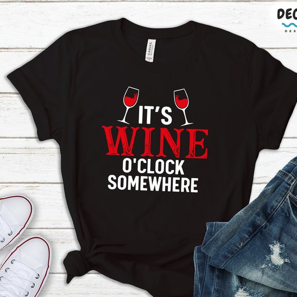 Gift For Wine Lover, Wine O Clock Shirt, Funny Alcohol Day Drinking Wine Sweatshirt Hoodie, Bachelorette Party, Plus Size Jumper Womens Tank