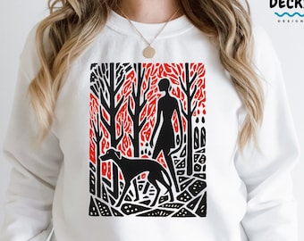 Dog Walker Sweatshirt, Dog Owners Gift, Dog Mom Walking Hoodie, Outdoor Dog Sitter Gift, Animal Lover Tee Shirt, Dog Father Shirt, Dog Lover