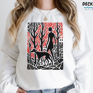 Dog Walker Sweatshirt, Dog Owners Gift, Dog Mom Walking Hoodie, Outdoor Dog Sitter Gift, Animal Lover Tee Shirt, Dog Father Shirt, Dog Lover