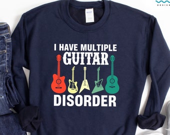 Guitar Player Shirt, Gift for Guitarist, Multiple Guitar Disorder, Electric Acoustic Guitar Tee, Bass Guitar Tank Top, Musician Sweatshirt