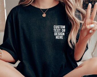 Custom Pocket Shirt, Personalised Shirt, Custom Logo Shirt, Custom Monogram T-shirt Design, Business Logo Tee, Custom Text, Date, Photo Gift