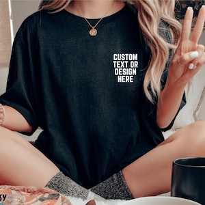 Custom Pocket Shirt, Personalised Shirt, Custom Logo Shirt, Custom Monogram T-shirt Design, Business Logo Tee, Custom Text, Date, Photo Gift