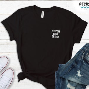 Custom Logo Tshirt, Pocket Print Shirt, Unisex Sweatshirt Hoodie, Kids Youth Tshirt, Womens Personalised T-shirt Men, Custom Name Text Tee