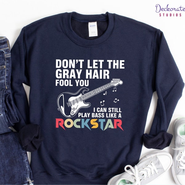 Guitar Teacher Shirt, 50th Birthday Gift, Guitarist Sweatshirt, Bass Guitar T-shirt, Guitar Gifts For Men, Musician Christmas Bassist Gift