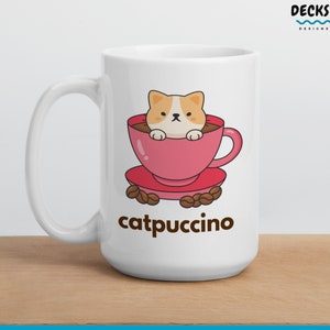 Taza de café para gatos, regalo divertido para amantes de los gatos, taza de café para mamá de gatos, taza personalizada para papá y gato, taza de catpuccino, taza para dueño de gatos, taza de regalo personalizada para amantes de los gatos