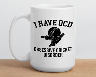 Grappige cricketmok, sportcadeau vader, koffiekop cricketer, aangepaste coach verjaardagscadeau, gepersonaliseerd sportcadeau mannen, cricket vader, Vaderdag