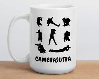 Funny Photography Gifts, Photographer Mug, Camera Sutra Mug, Thank You Gift For Photographer, Camera Themed Gift, Custom Coffee Mugs for Men