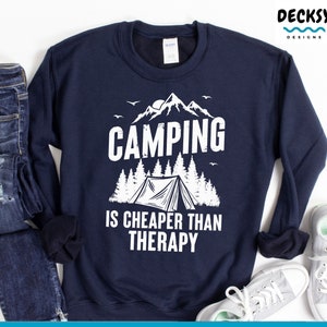 Camping Sweatshirt, Camp Tshirt Gift, Hiking Dad Hoodie, Camp Lover Gift, Happy Camper Tank Top, Outdoor Lover Mom Birthday Tee Gift For Dad