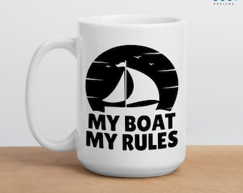 Zeilboot mok, grappige bootkapitein cadeau, gepersonaliseerde aangepaste varen mok, zeilen geschenken voor mannen, nautische geschenken voor schipper, cadeau voor matroos