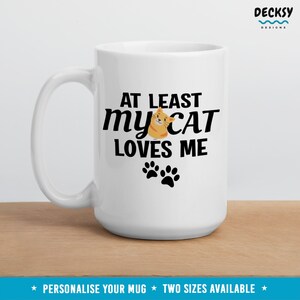 Taza de café para gatos, taza de regalo personalizada para amantes de los gatos, regalo personalizado para papá gato, mamá gato amarillo, taza de café única, regalo del dueño del gato, cumpleaños de la mascota