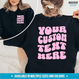 Custom Text Hoodie, Personalized Text Hoodie, Your Design, Your Photo Hoodie, Personalized Gift, Add Your Own Text, Custom Logo Hoodie