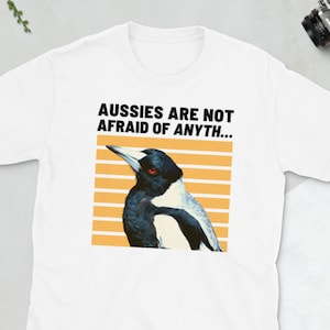 Angry Magpie Shirt, Funny Australia Tshirt, Outdoor Aussie Tee, Bird Watching Gift for Men, Funny Nature Tshirt Women, Plus Size Crewneck image 7