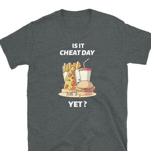 Zabawna koszulka dla smakoszy, koszulka z nadrukiem Cheat Day Burger & Fries