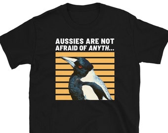 Angry Magpie Shirt, Funny Australia Tshirt, Outdoor Aussie Tee, Bird Watching Gift for Men, Funny Nature Tshirt Women, Plus Size Crewneck