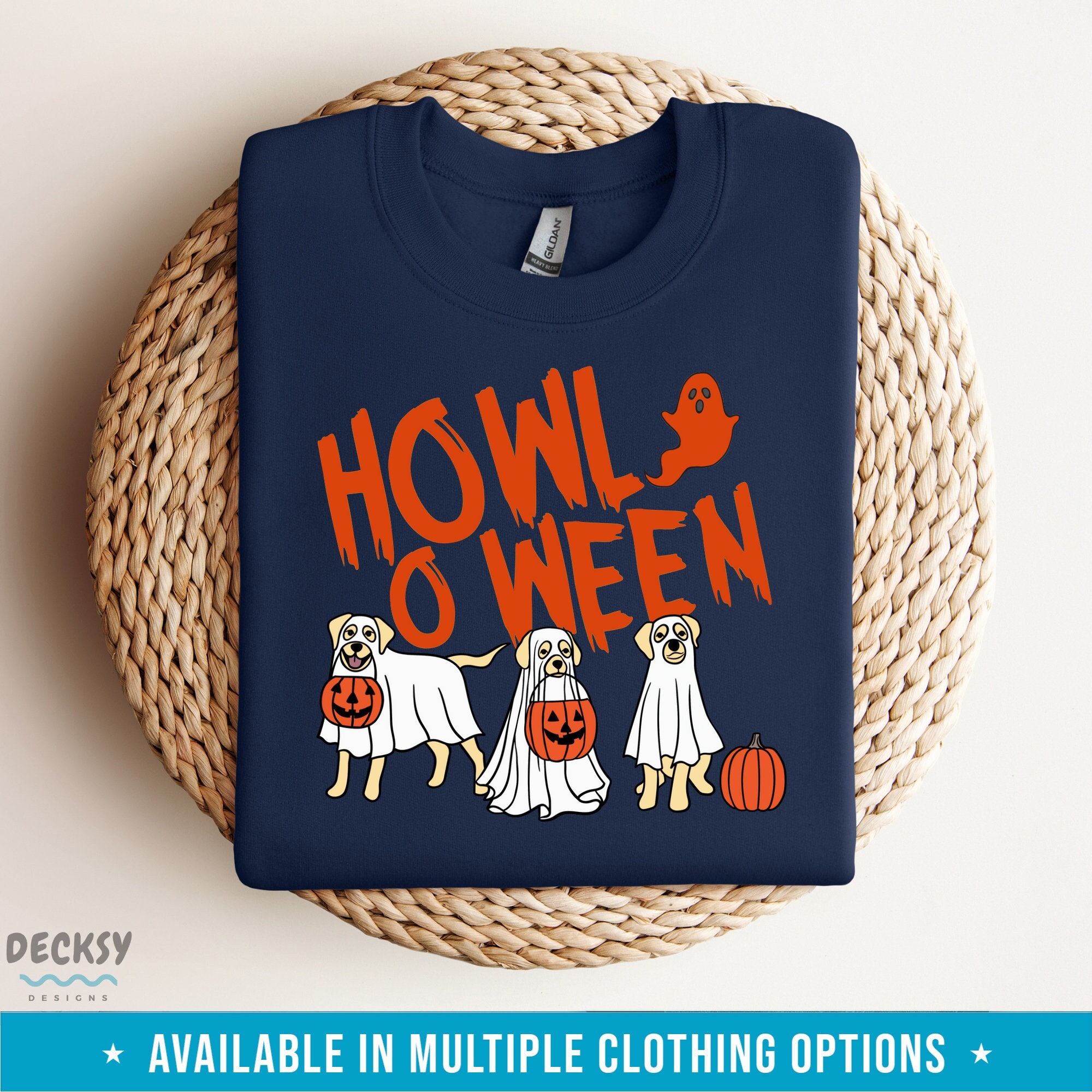 Discover Halloween Dog Sweatshirt, Labrador Retriever Shirt, Lab Mom Halloween Gift, Ghost Dog Sweater, Spooky Crewneck Pullover, Gift for Dog Lover