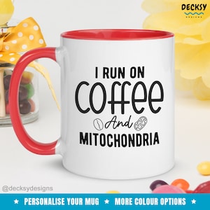 Biology Mug, Custom Microbiology Gift, Mitochondria Mug, Microbiologist Gift, Personalised Science Teacher Gift, Funny Medical Student Gift