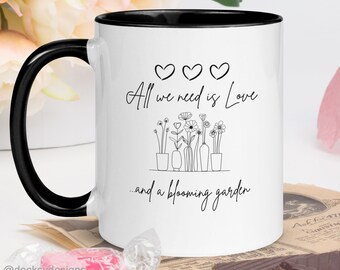 Tazza regalo da giardinaggio, regalo personalizzato per il giardino del cottage per giardiniere, tazza da caffè vegetale, regalo per piante d'appartamento Crazy Plant Lady, tazza genitore pianta, mamma pianta