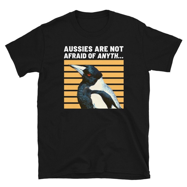 Angry Magpie Shirt, Funny Australia Tshirt, Outdoor Aussie Tee, Bird Watching Gift for Men, Funny Nature Tshirt Women, Plus Size Crewneck image 1