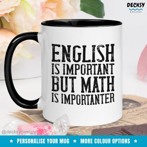 Taza de profesor de inglés, taza de gramática divertida, taza de agradecimiento al profesor, regalo personalizado para el profesor, taza de café personalizada divertida, taza principal de inglés