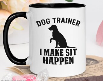 Taza de entrenador de perros, regalo para peluquero de perros, taza de paseador de perros, regalo de entrenamiento de perros personalizado, regalo personalizado de entrenador de perros, taza de instructor de obediencia de perros