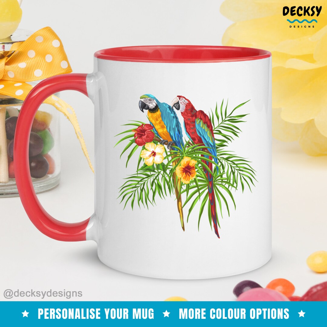 Image showcasing Macaws Coffee Mug, Macaw Parrot Gift, Parrot Lover Gift, Bird Lover Mug ...