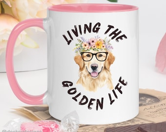 Golden Retriever Becher, individuelles Hundeliebhabergeschenk, Hund für Mama Geschenk, Golden Retriever Cup, Golden Retriever Papa, Haustiereltern Geschenk, Geschenk für Hundemama