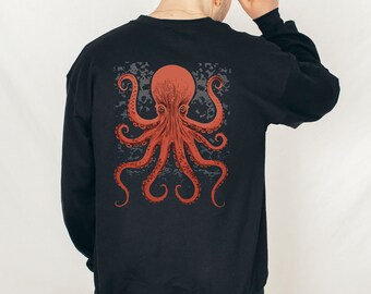 Octopus Hoodie, Octopus Lover Gift, Octopus Shirt, Beach