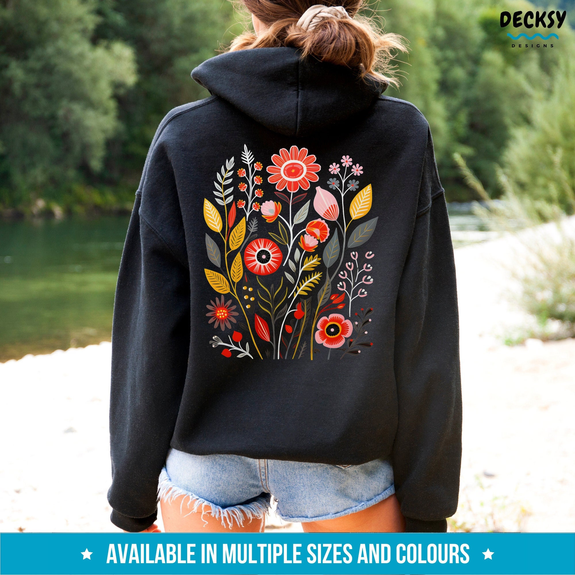 Pullover floral hotsell print hoodie