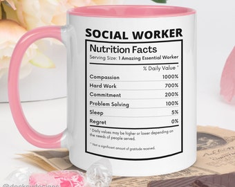 Custom Social Worker Mug, Gift For Social Work, Master of Social Work MSW Graduation Gift, School Social Work, Case Worker Appreciation Gift