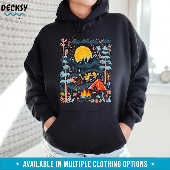 Camping Hoodie, Camp Gift, Outdoor Sweater, Camping Sweatshirt, Hiking Tshirt, Happy Camper Tshirt, Nature Lover Gift, Family Camping Tee